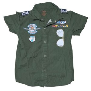 Dusty Green Short Sleeve Pilot Shirt